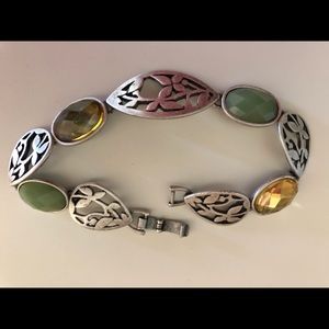 Beautiful filigree and gem bracelet